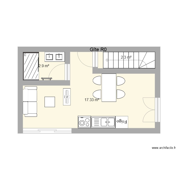 Gite R0 b1. Plan de 0 pièce et 0 m2