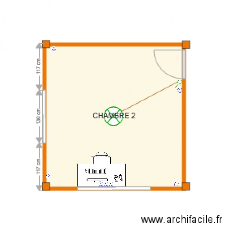 aménagement bureau ex CH2. Plan de 0 pièce et 0 m2