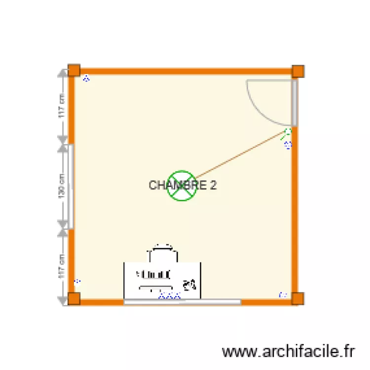 am&eacute;nagement bureau ex CH2. Plan de 