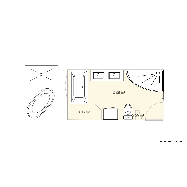 salle de bain 2. Plan de 0 pièce et 0 m2