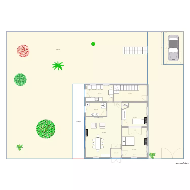 ave de la gare REZ V1b. Plan de 