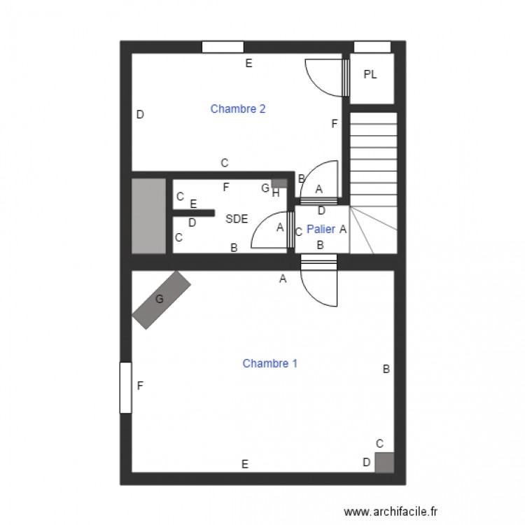 GAIDOU 1ETG. Plan de 0 pièce et 0 m2