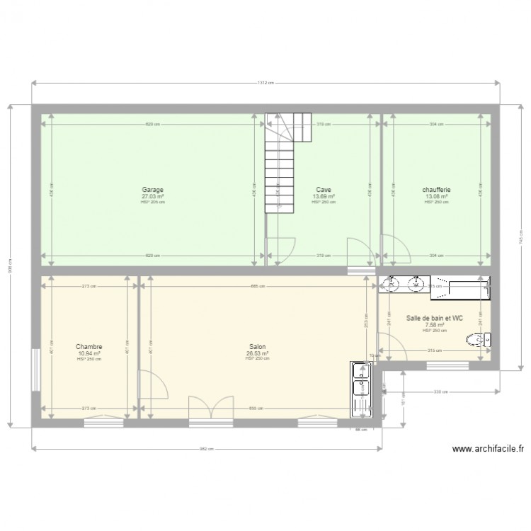 appartement au debut. Plan de 0 pièce et 0 m2