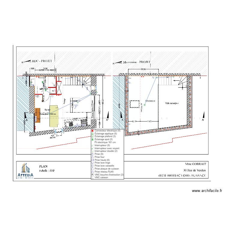 Plan électrique Gobrait. Plan de 0 pièce et 0 m2