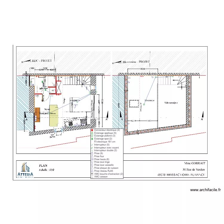 Plan électrique Gobrait. Plan de Plan électrique Gobrait. Plan de
