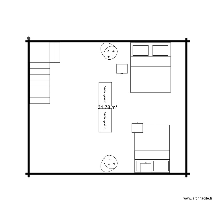 Etage Chalet 31 78 M . Plan de 0 pièce et 0 m2
