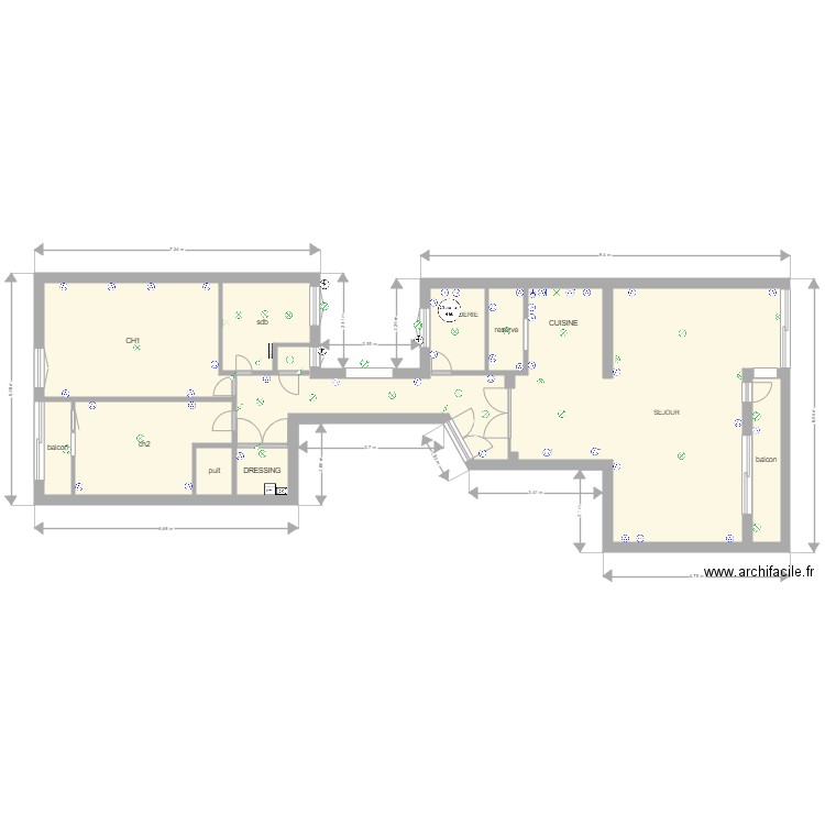 PLAN GLOBAL AVEC COTE. Plan de 0 pièce et 0 m2