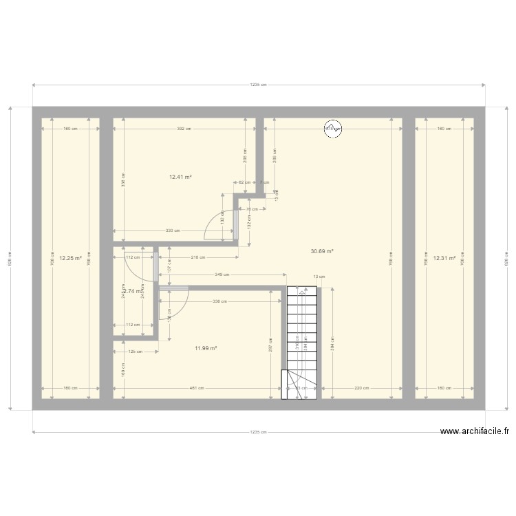 etage maison avec mezzanine. Plan de 0 pièce et 0 m2
