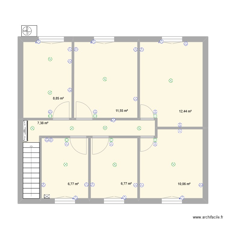 Etage Electrique. Plan de 0 pièce et 0 m2