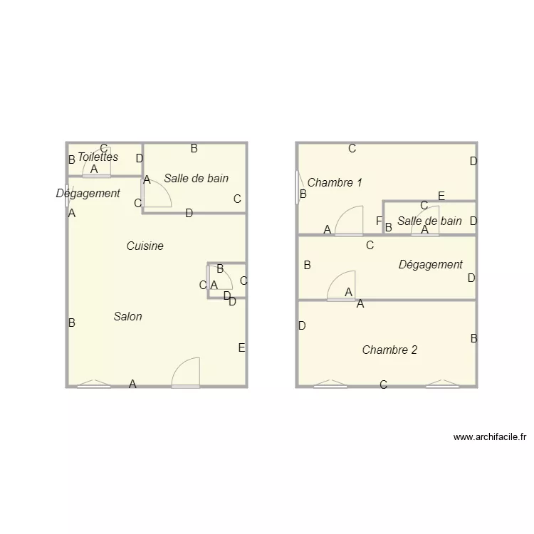 Croquis LACOMBE 12. Plan de 