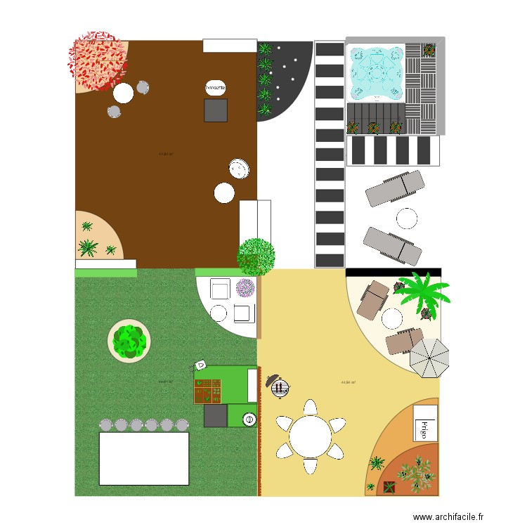 Ambiance jardin. Plan de 0 pièce et 0 m2