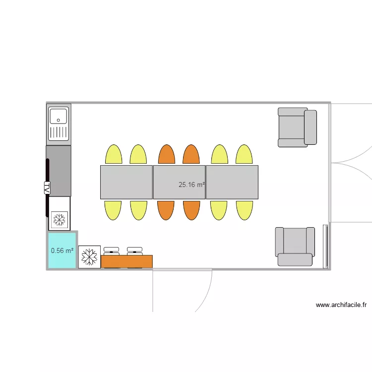 salle de repos. Plan de 