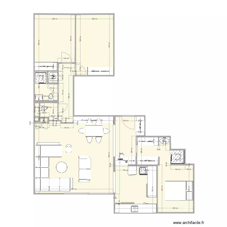 appartement V3. Plan de 