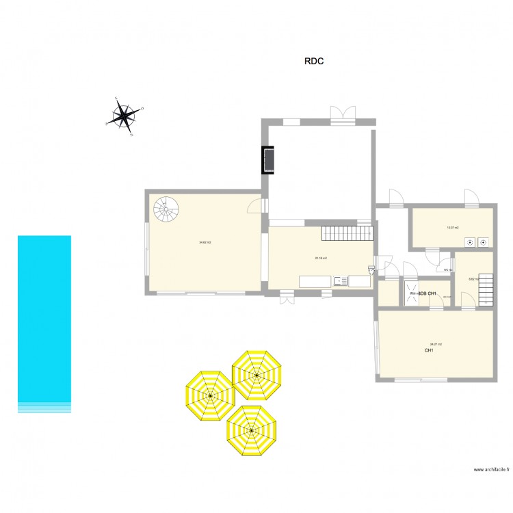 talmont RDC 1 et ext. Plan de 0 pièce et 0 m2