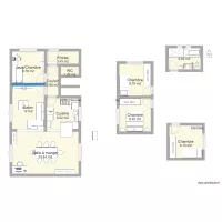 conflans rapide en 2 D   Table  chaises SaM en taille r&eacute;elle