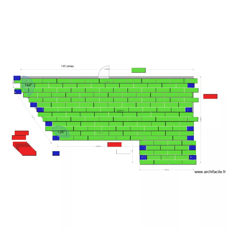 145 dalles le 17 2 22. Plan de 