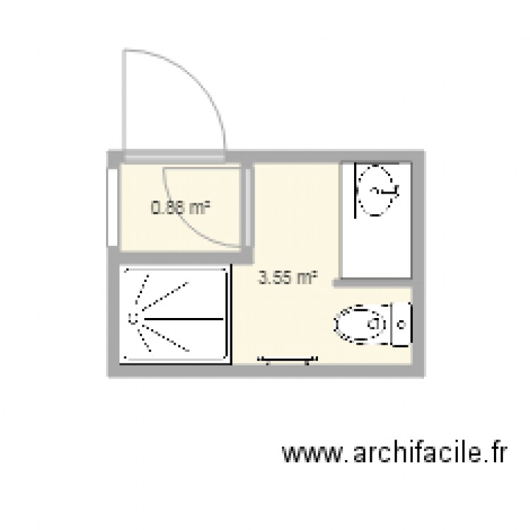 SDB Moneton 1. Plan de 0 pièce et 0 m2