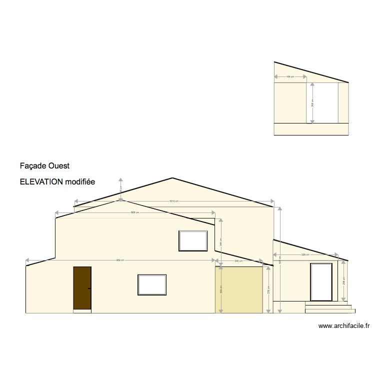 M&eacute;thamis fa&ccedil;ade Ouest modifi&eacute;e. Plan de 0 pièce et 0 m2
