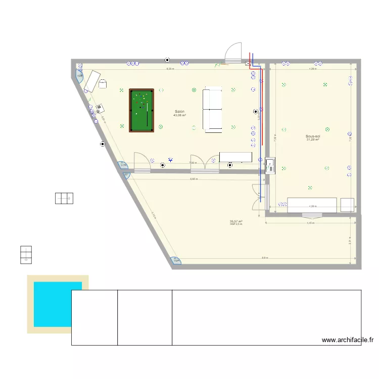 CALCUL SECONDE TERRASSE CARRELAGE. Plan de 