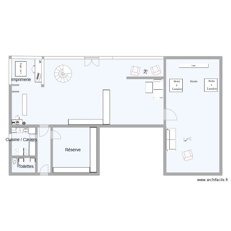 Plan du Studio Bernatets Photo. Plan de 0 pièce et 0 m2
