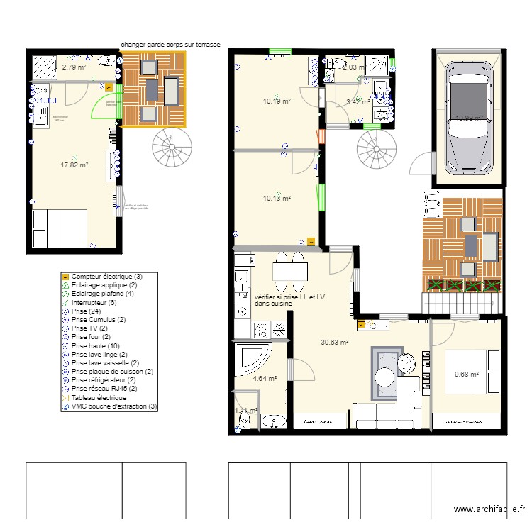 aubervilliers reaménagement OPTION ELECTRICITE. Plan de 0 pièce et 0 m2