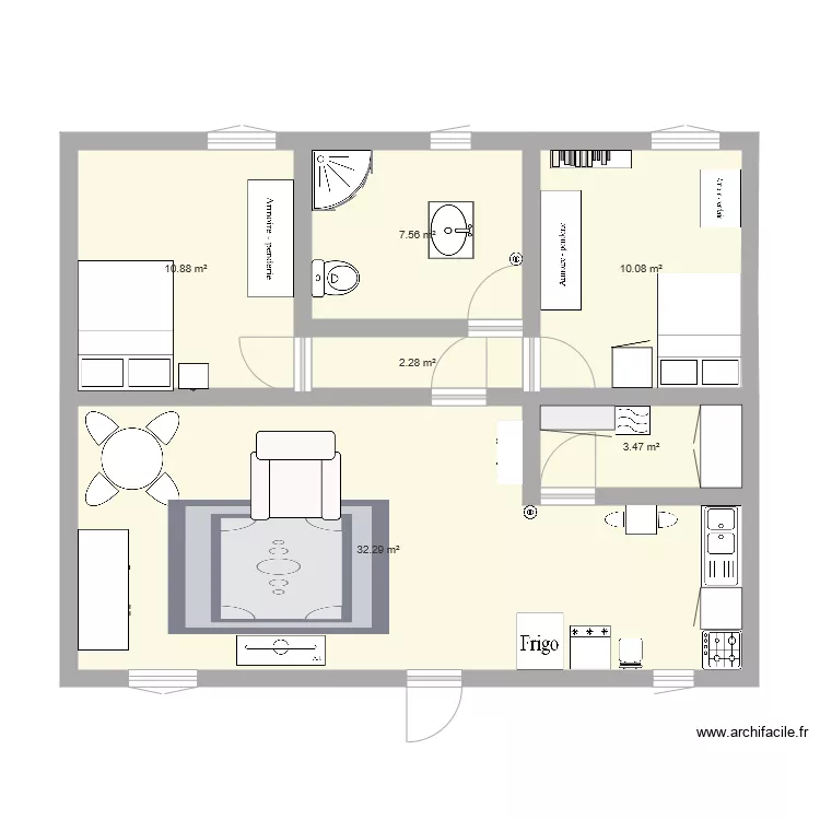 la maison. Plan de la maison. Plan de