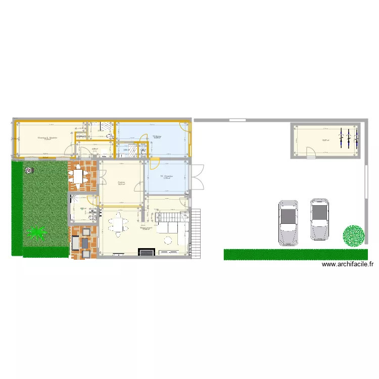 CH ABADIE SCENARIO 1bis avec 4 sdb. Plan de CH ABADIE SCENARIO 1bis avec 4 sdb. Plan de