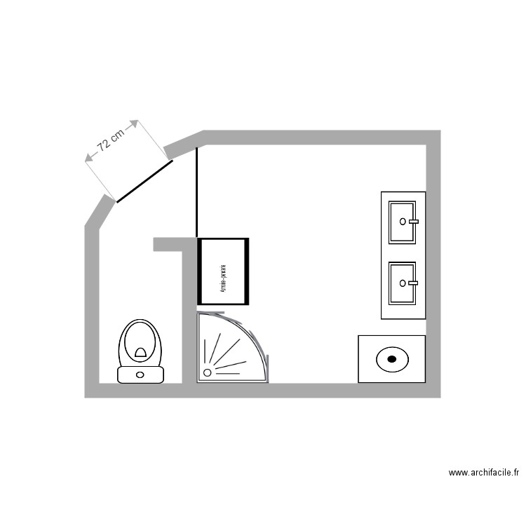 Villelonge SDB sexistante. Plan de 0 pièce et 0 m2