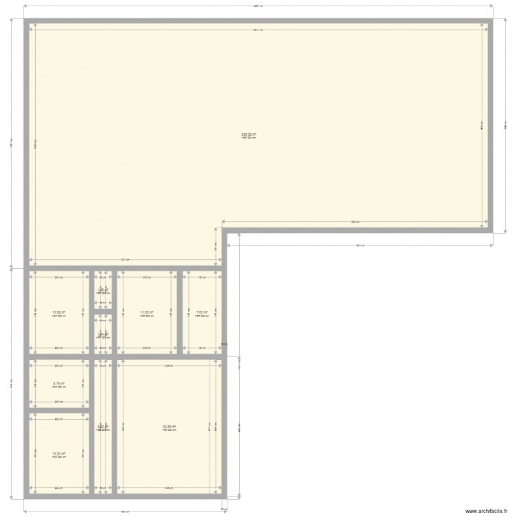 plan dimension. Plan de 0 pièce et 0 m2