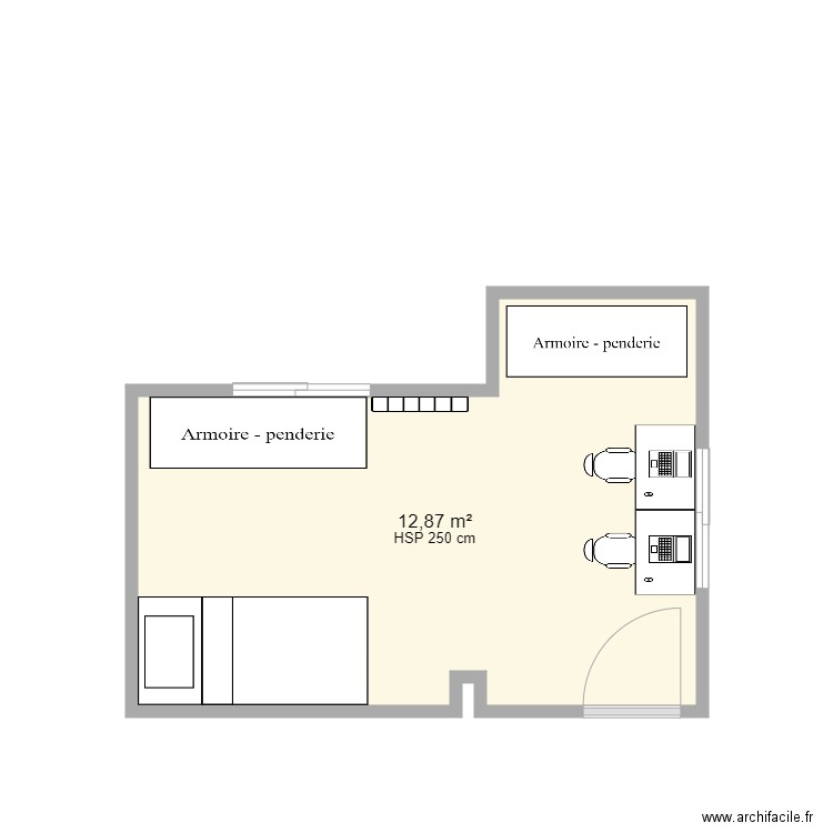 plan de garage . Plan de 1 pièce et 13 m2