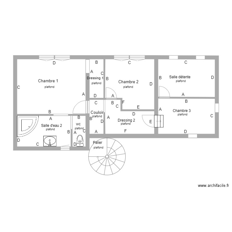 1er etage peltier. Plan de 0 pièce et 0 m2