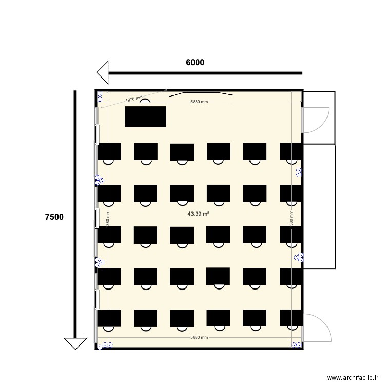 PLAN salle de cour . Plan de 0 pièce et 0 m2