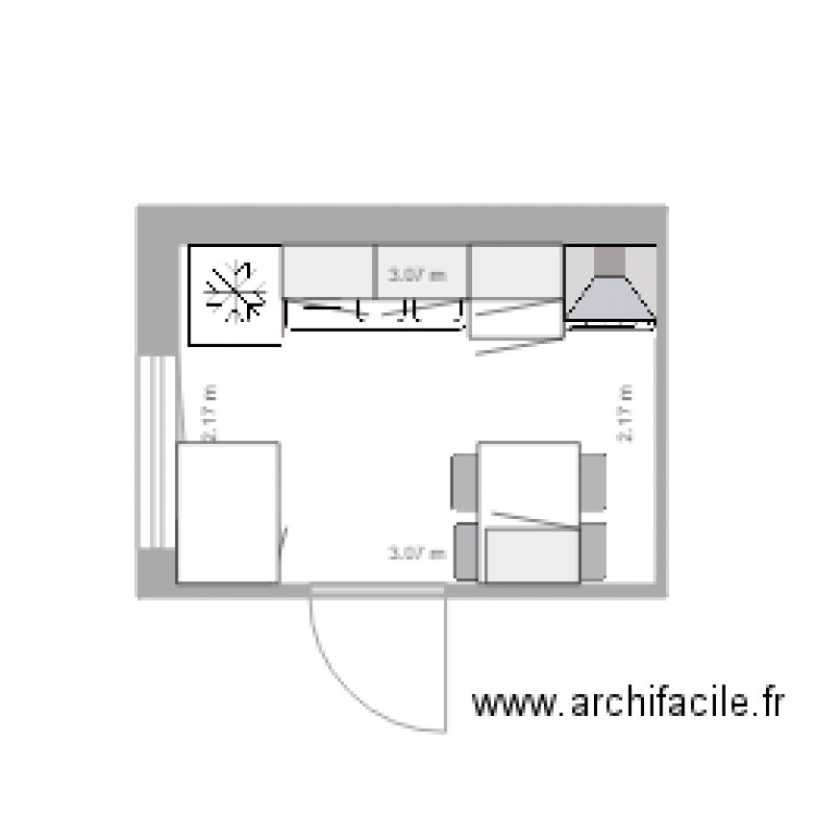 cuisine sandrine option 2. Plan de 0 pièce et 0 m2