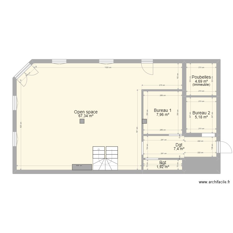 94 Villejuif av republique EXISTANT V ArL 220422 . Plan de 15 pièces et 163 m2