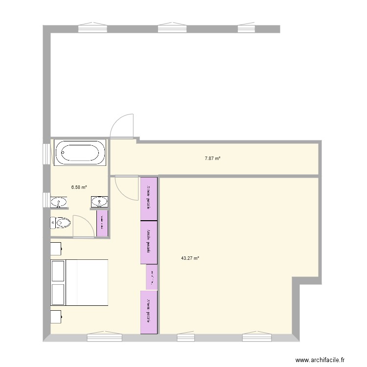 suite parentale 11 01 à 15h20. Plan de 0 pièce et 0 m2