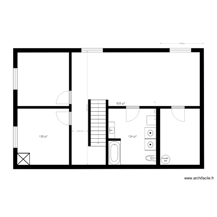 Sous sol Leroux 41x26. Plan de 