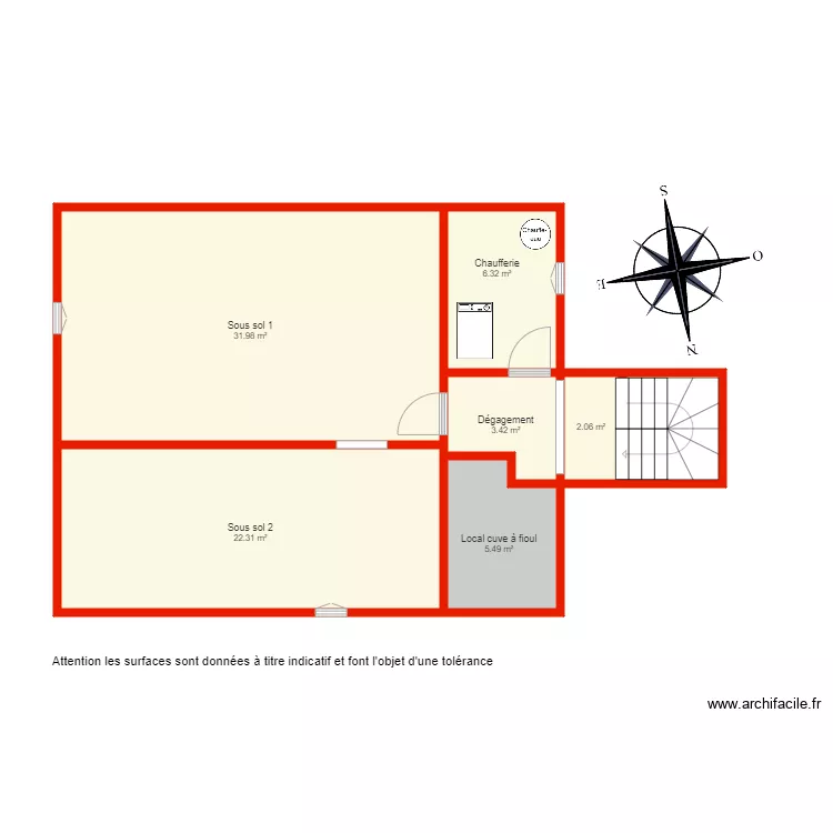 BI 4750 rdc non c&ocirc;t&eacute;. Plan de 