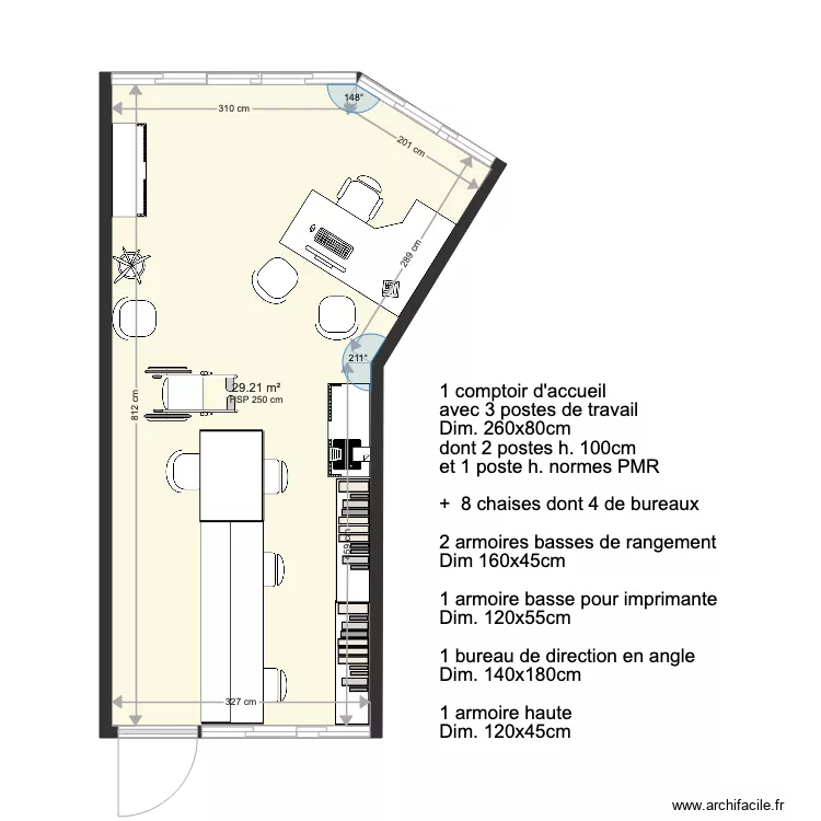 CAMELIAS BUREAUX 2. Plan de 