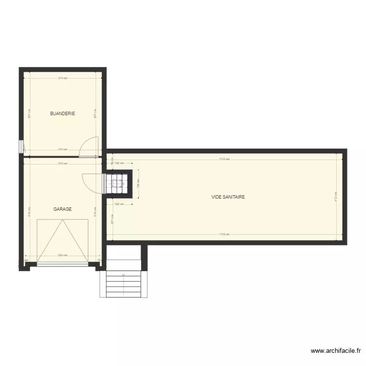 PLAN vs garage. Plan de 