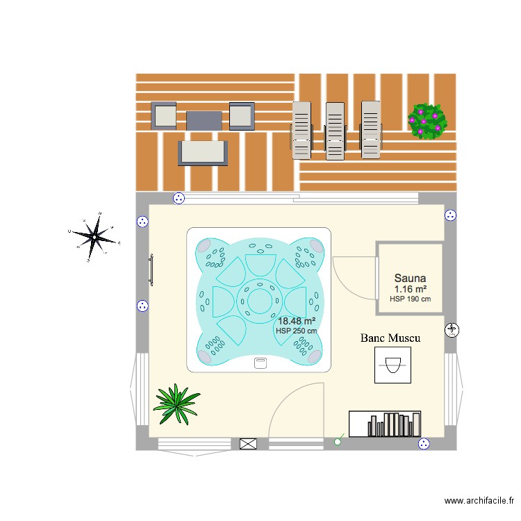 Mazot et Jacuzzi. Plan de 0 pièce et 0 m2