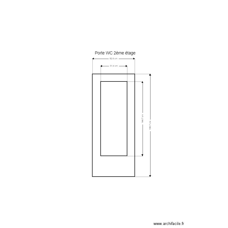 Porte WC 2ème étage. Plan de 0 pièce et 0 m2