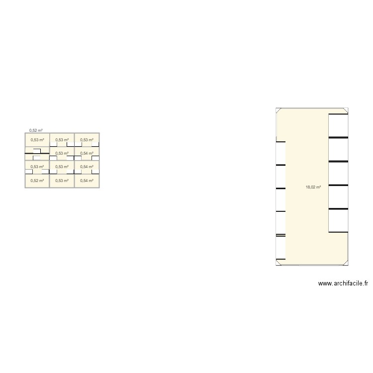 Zone Retour. Plan de 0 pièce et 0 m2