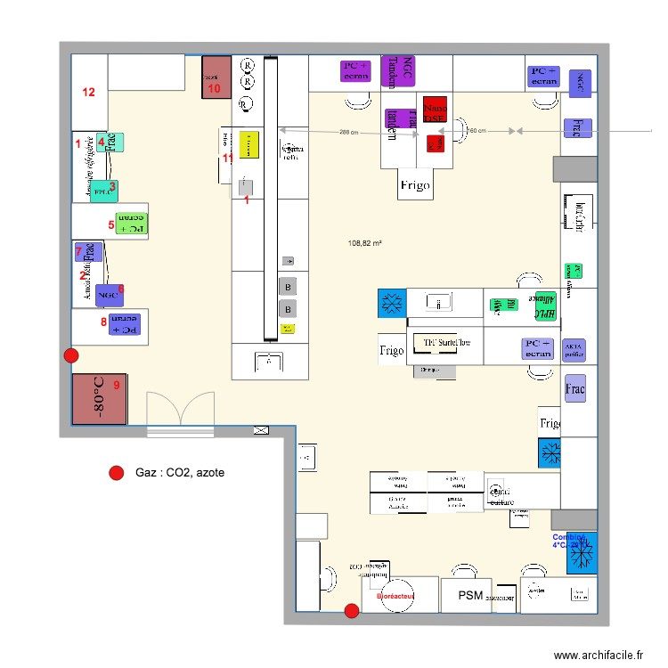 P2R biotechnologie V4bis partie culture et bioch. Plan de 0 pièce et 0 m2
