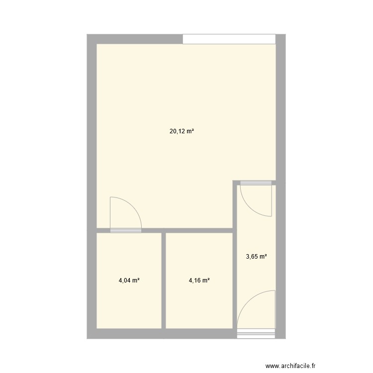 Logement T1 bis. Plan de 0 pièce et 0 m2