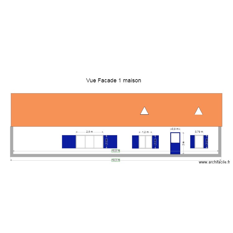 plan facade maison 1. Plan de 0 pièce et 0 m2