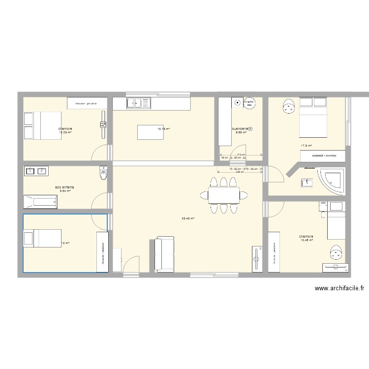 maison c l v. Plan de 0 pièce et 0 m2