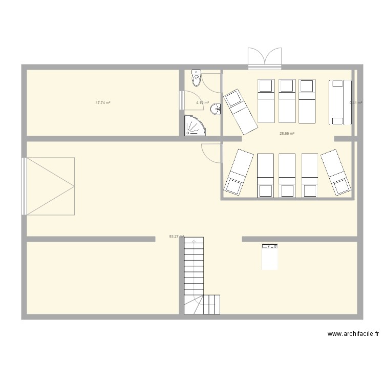 sous sol option 2. Plan de 0 pièce et 0 m2