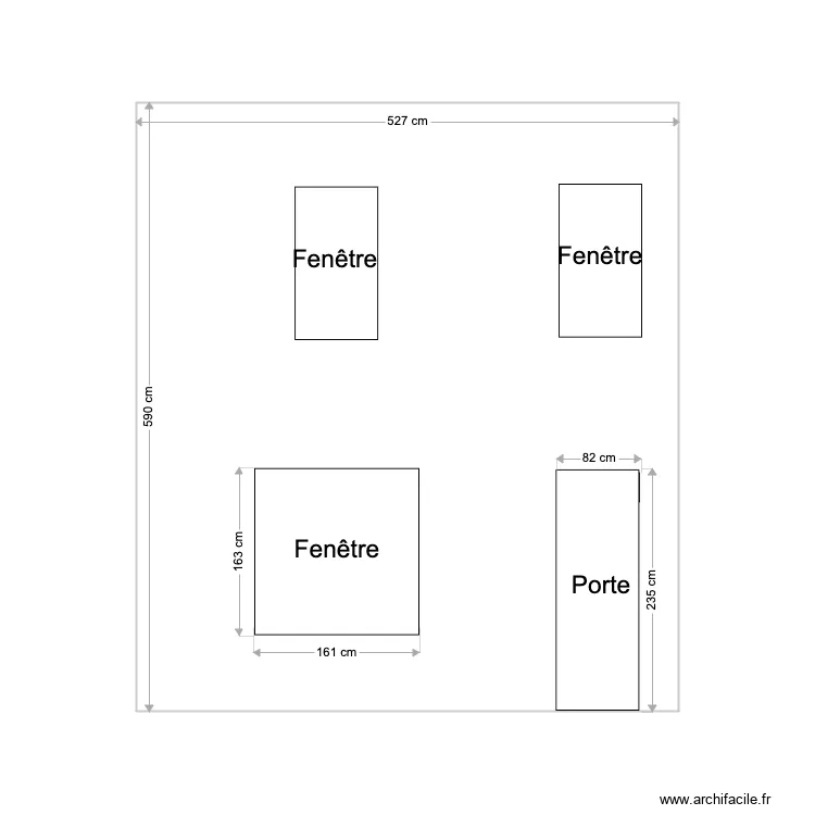 Plan fa&ccedil;ade avant. Plan de 