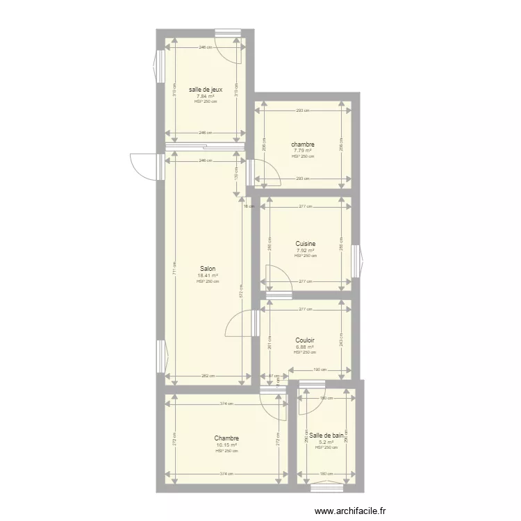 Maison actuelle 2021. Plan de 