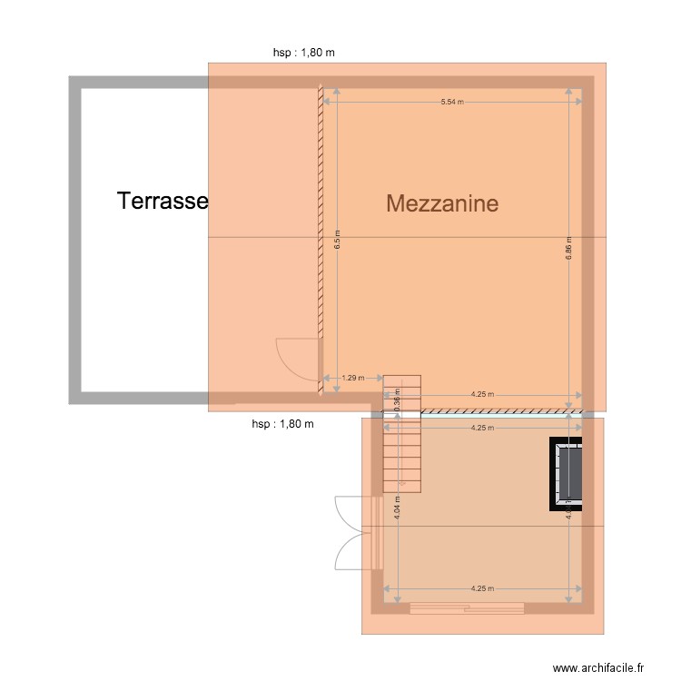 Tara Etage  avec toit et extension après travaux. Plan de 0 pièce et 0 m2